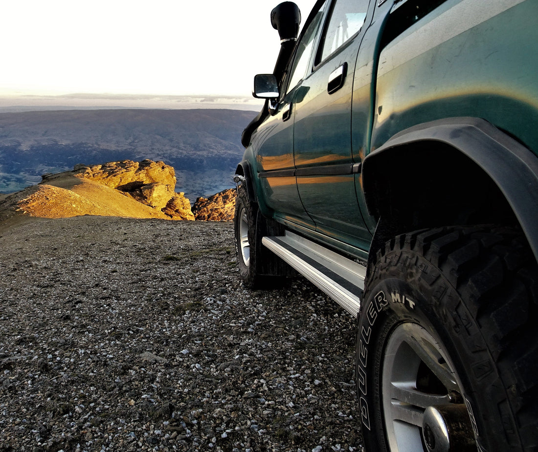 toyota hilux in the mountains