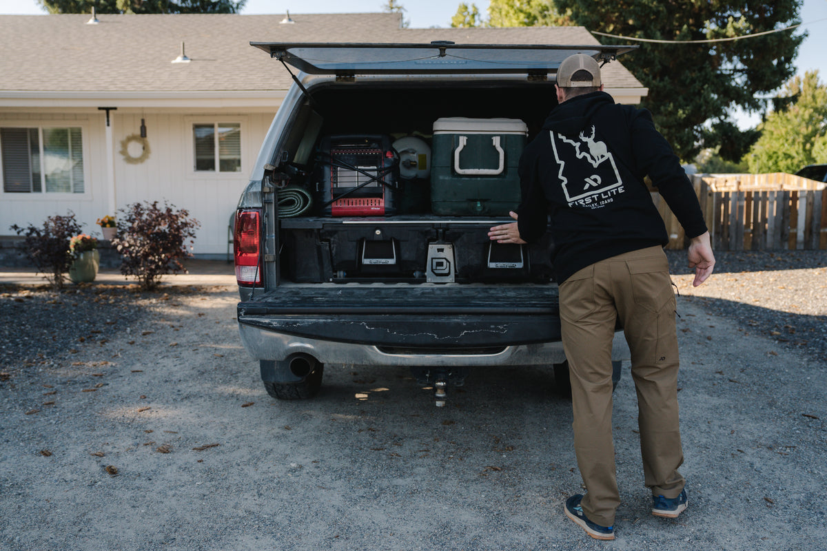 first lite and meateater logowear hoodies