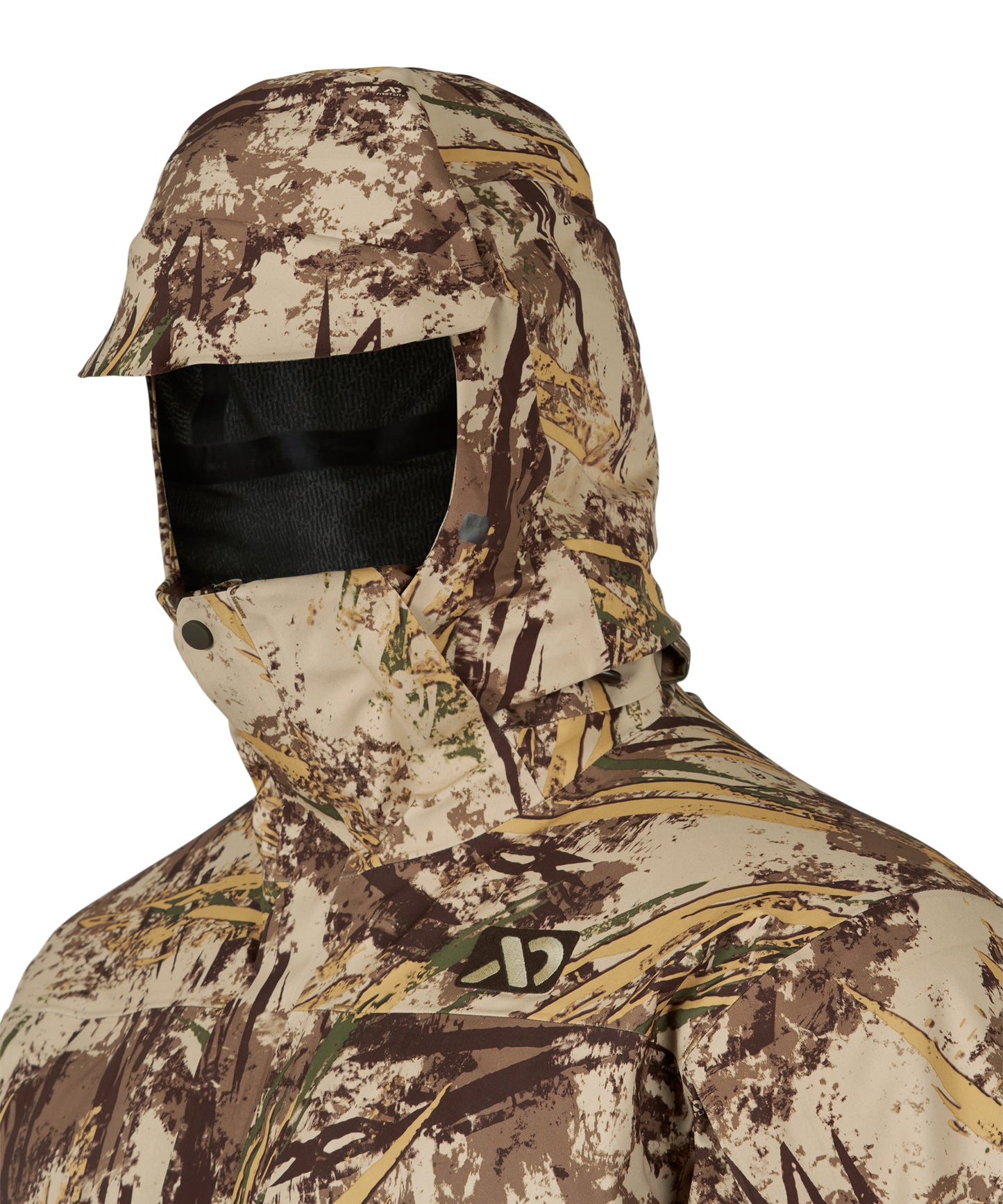First Lite Refuge Parka hood down