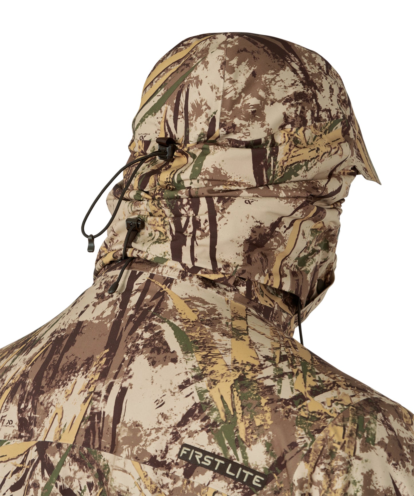 First Lite Refuge Parka hood rear