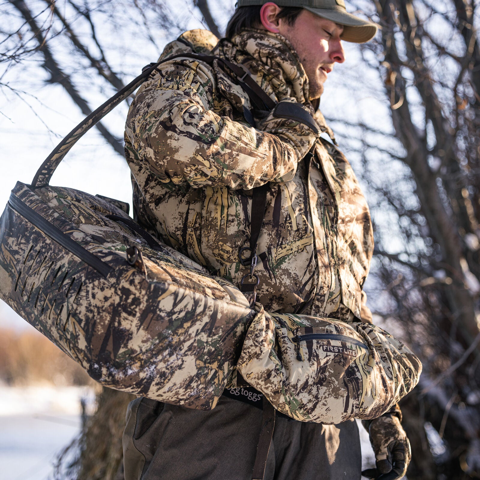 First Lite Refuge Muff typha carry