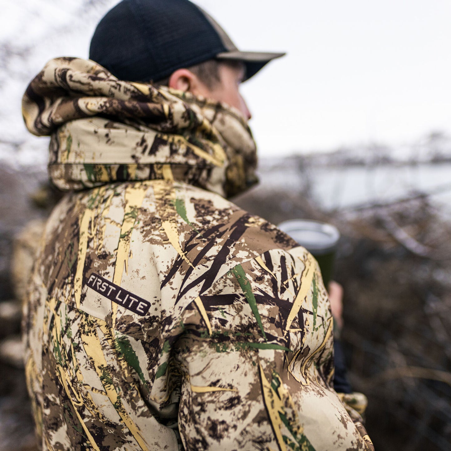 First Lite Refuge Parka shoulder field