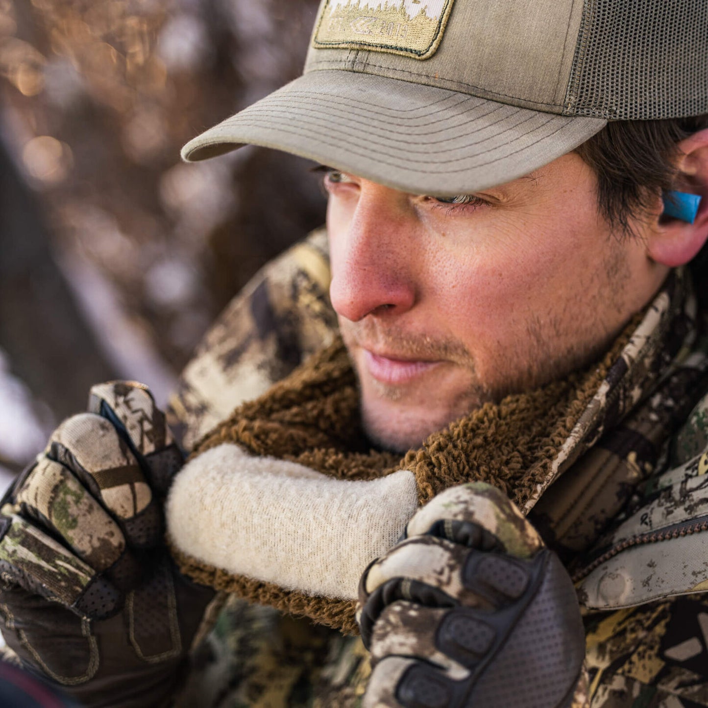 First Lite Tundra cold weather neck gaiter inside