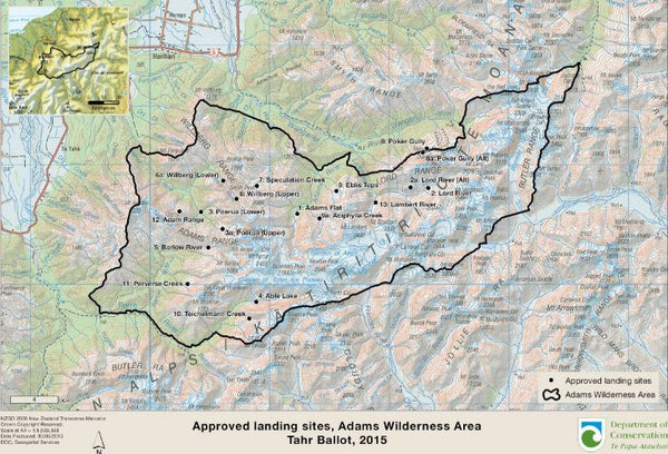 adams wilderness area map