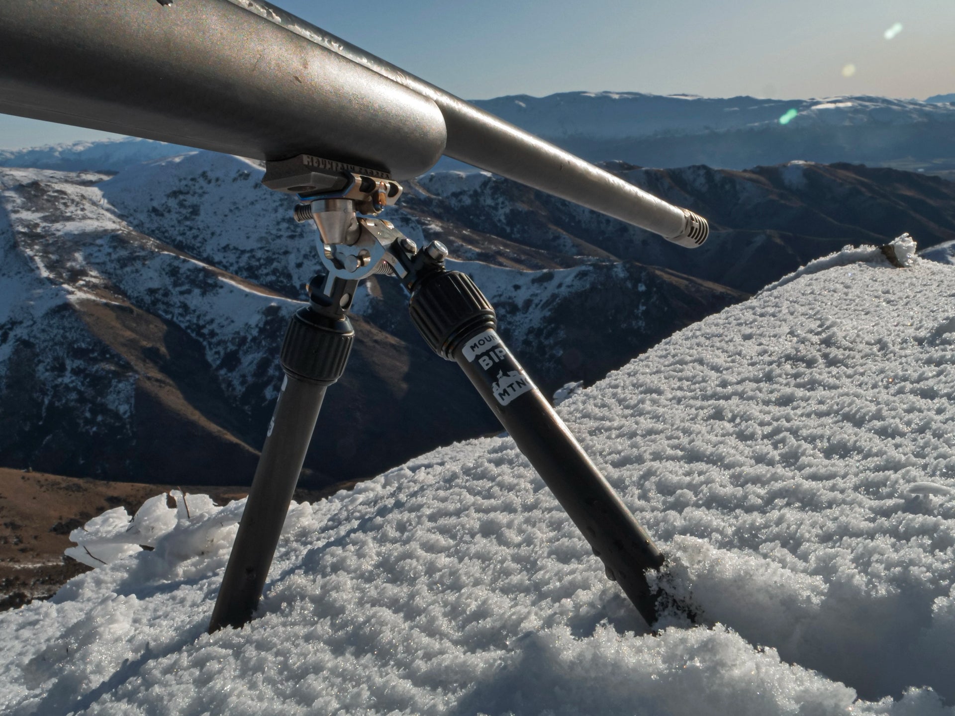 MTNGear bipod in snow
