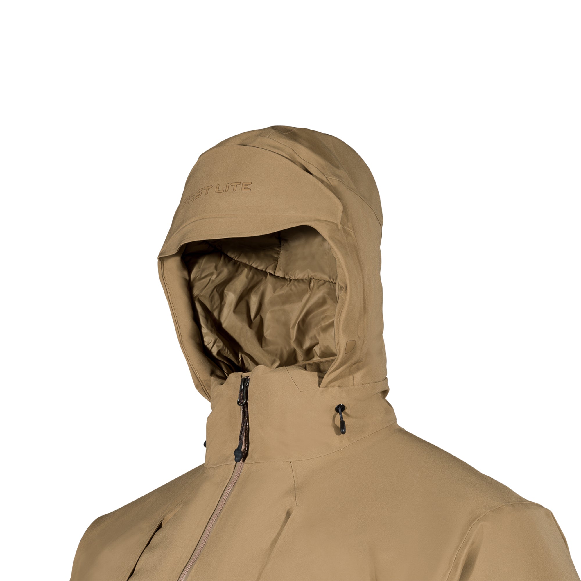 First Lite Colter Parka hood front