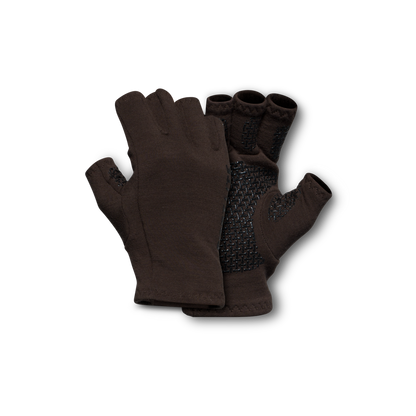 First Lite Rugged Wool Half Finger Glove terra