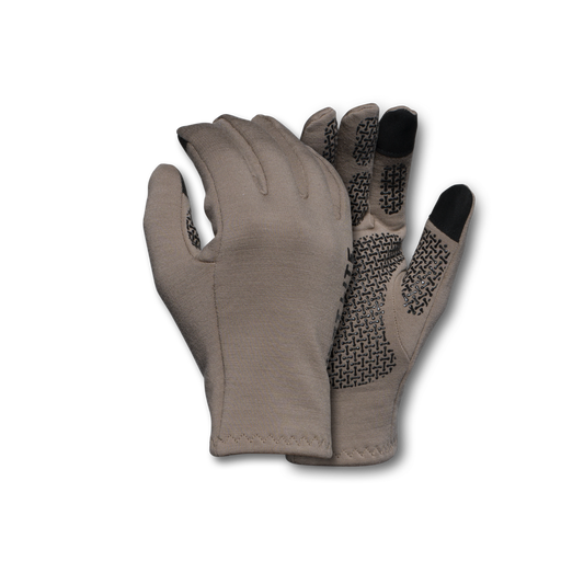 First Lite Rugged Wool Fleece Glove walnut