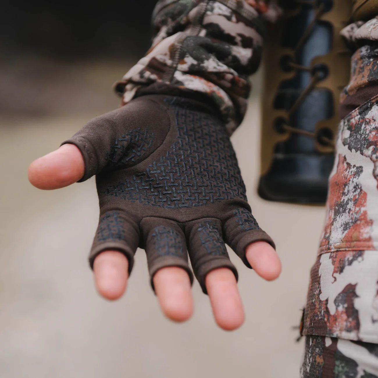 First Lite Rugged Wool Half Finger Glove 1