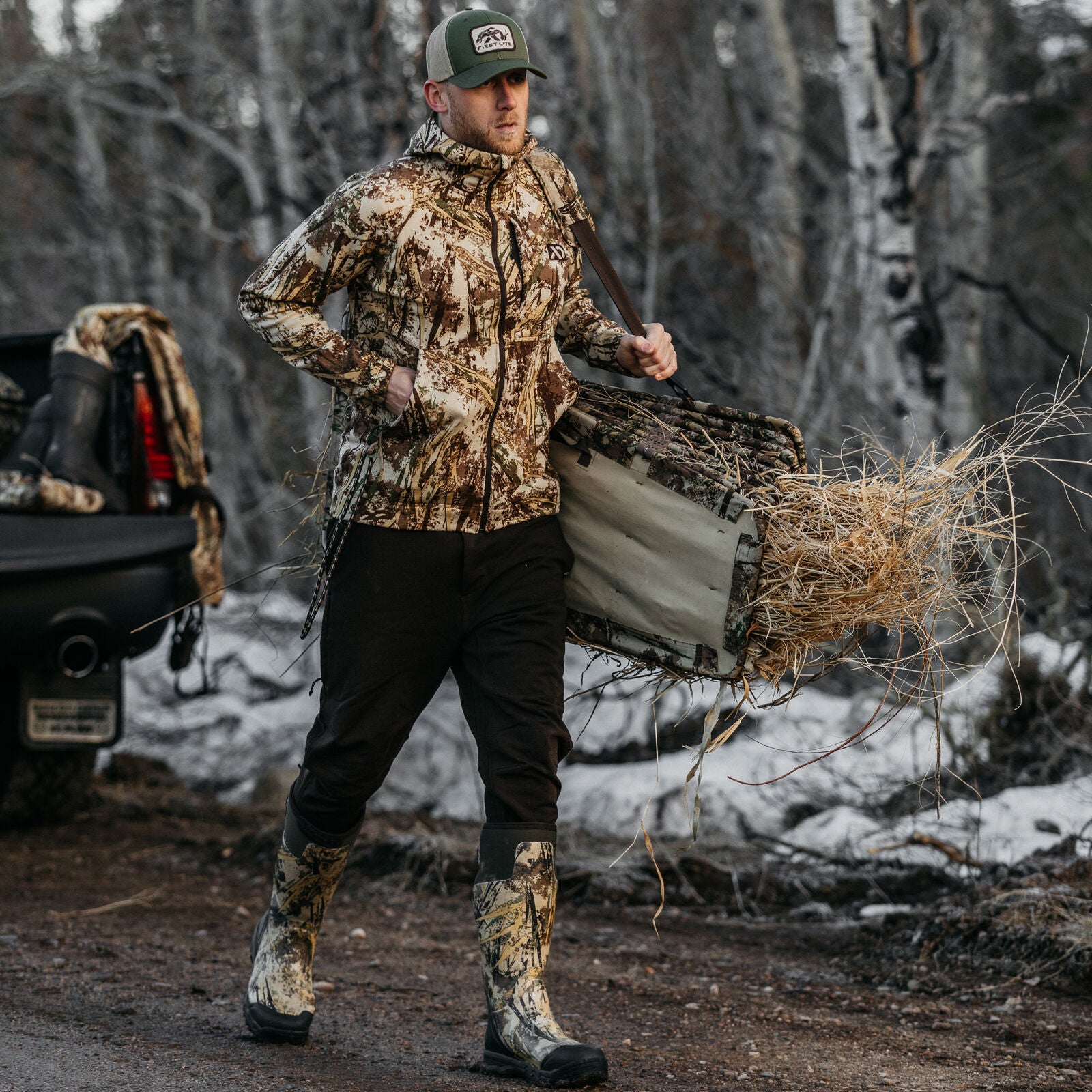 First Lite Rugged Wool Wader Pant field 1