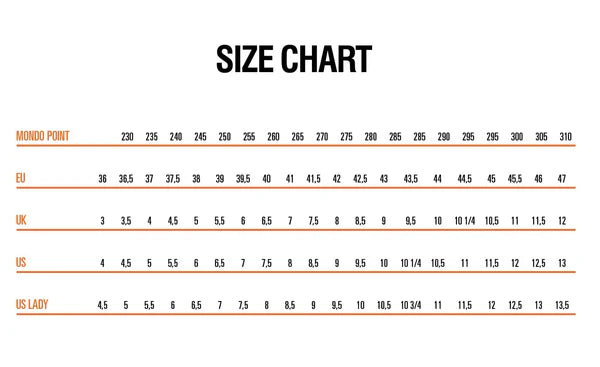 crispi sizing chart
