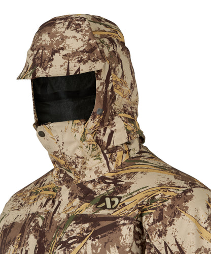 First Lite Refuge Parka hood down