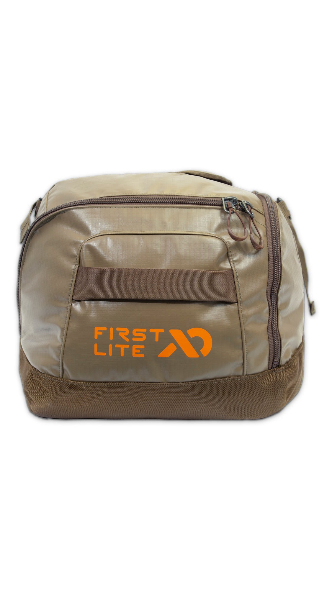 First Lite Dirtbag Duffle Large end logo