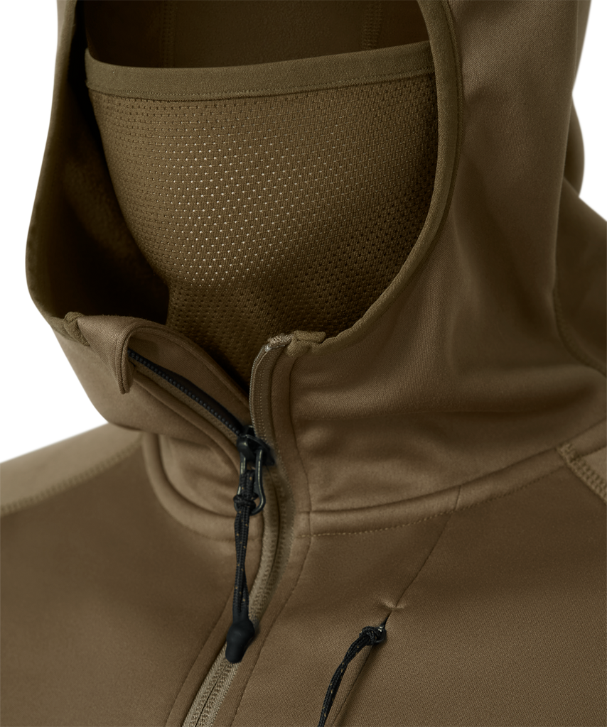 First Lite Men's Origin Hoody – Lightweight Camo Hunting Pullover With Face Mask & Odor Control