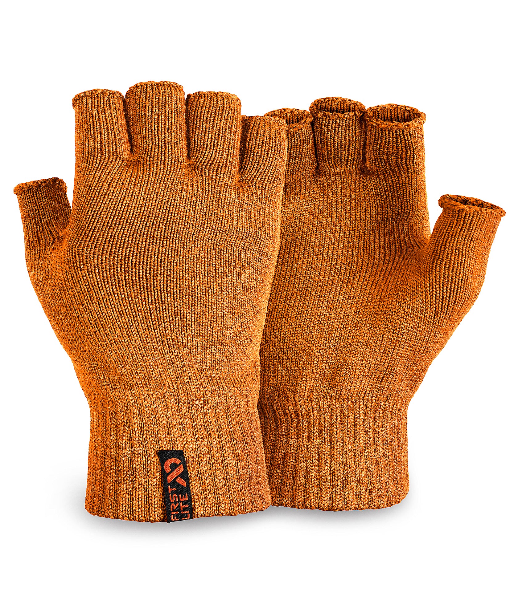 First Lite Talus Fingerless Merino Glove orange
